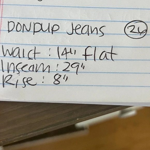 Dondup sz 26 Low Rise Bootcut Made in Italy Med Wash 2000s Yellow Detail Euro - Picture 12 of 12